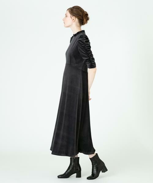 ＊＊allureville / アルアバイル ワンピース | トリアセベロアフレアーワンピース | 詳細8