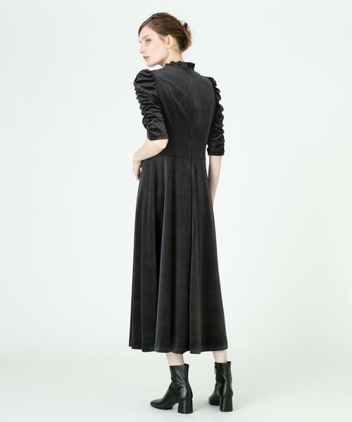＊＊allureville / アルアバイル ワンピース | トリアセベロアフレアーワンピース | 詳細9
