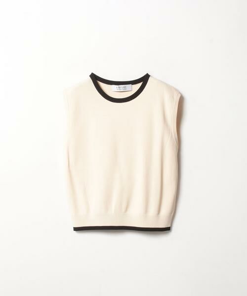 ＊＊allureville / アルアバイル ニット・セーター | バイカラープルオーバー（ベージュ）