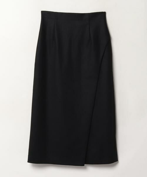 ＊＊allureville / アルアバイル スカート | ウールメルトンラップスカート（ブラック）