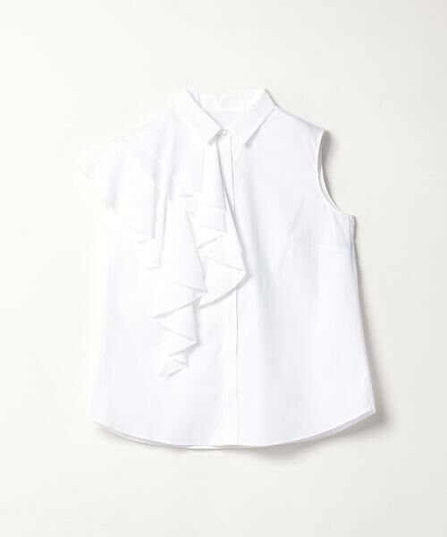 ＊＊allureville / アルアバイル シャツ・ブラウス | ラッフルノースリーブシャツ（ホワイト）