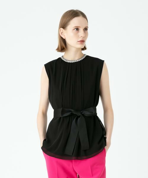 ＊＊allureville / アルアバイル シャツ・ブラウス | ビジュープルオーバー（ブラック）