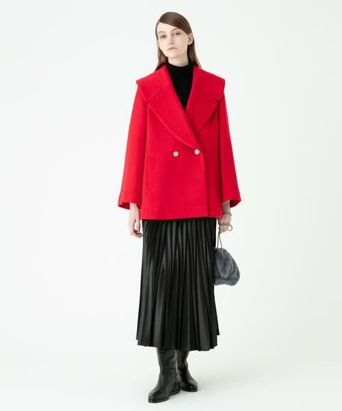 セール 30%OFF】ウールMIXボアピーコート(505469618