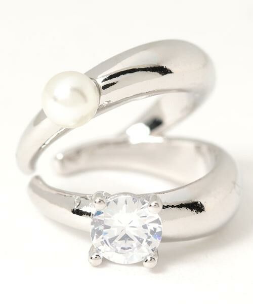 ＊＊allureville / アルアバイル ピアス・イヤリング | パールビジューイヤカフ | 詳細2