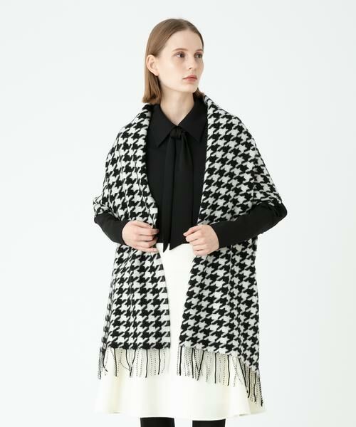 ＊＊allureville / アルアバイル マフラー・ショール・スヌード・ストール | カシミヤチドリマフラー（ブラック）