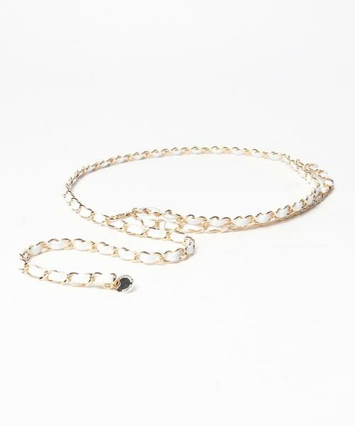 ＊＊allureville / アルアバイル ベルト・サスペンダー | チェーンベルト（オフホワイト）