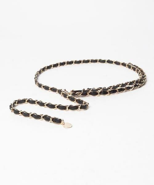 ＊＊allureville / アルアバイル ベルト・サスペンダー | チェーンベルト（ブラック）