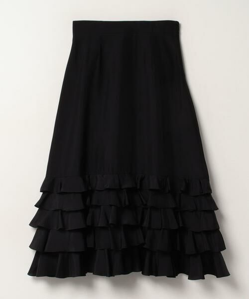 ＊＊allureville / アルアバイル スカート | シルク羽二重スカート（ブラック）