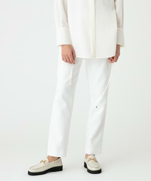 ＊＊allureville / アルアバイル パンツ | ドビーストレッチテーパードパンツ（オフホワイト）