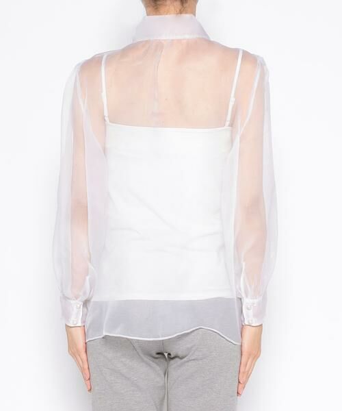セール】 シルクオーガンザBIGリボンブラウス （シャツ・ブラウス