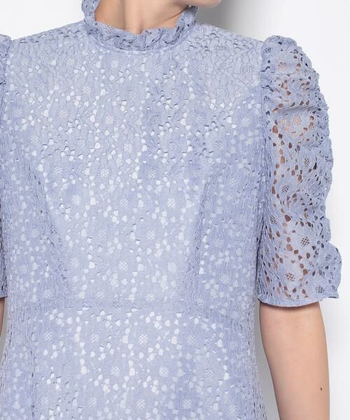 allureville レースフレアーワンピース サックスブルー サイズ1 allureville - allureville レースフレアーワンピース サックス