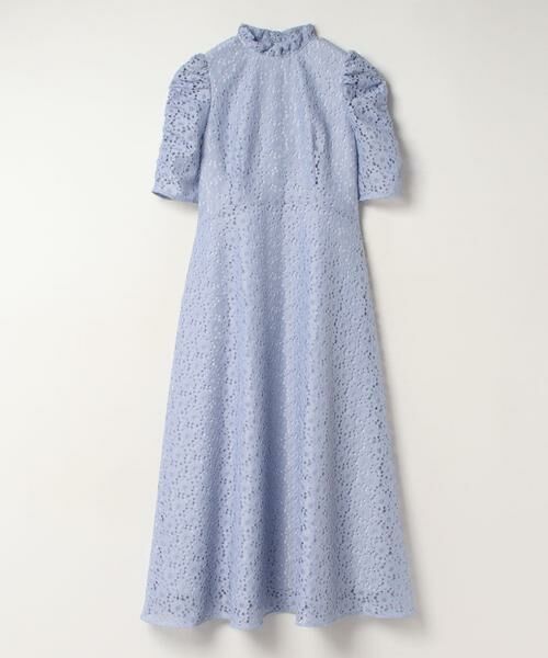 allureville レースフレアーワンピース サックスブルー サイズ1 allureville レースフレアーワンピース サックスブルー サイズ1
