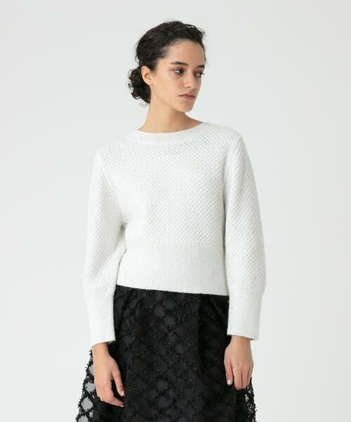 ＊＊allureville / アルアバイル カーディガン・ボレロ | スパンコール2WAY プルオーバー（オフホワイト）