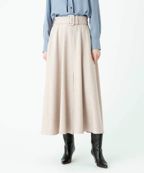 アイボリー フレアスカート ベルト付き grove スカート ベルト付きラメツイルフレアスカート : ZOZOTOWN Yahoo
