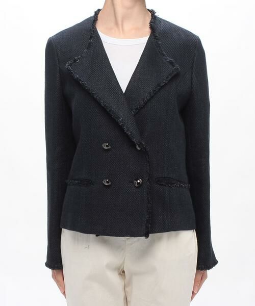 アルアバイル allureville MANTECOリネンブレンドジャケット セール】 MANTECOリネンブレンドジャケット （その他アウター