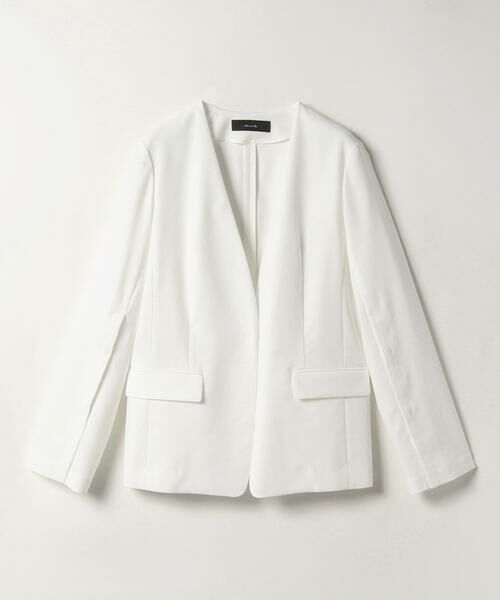 ＊＊allureville / アルアバイル ノーカラージャケット | リネンツイルストレッチスリットスリーブジャケット | 詳細11