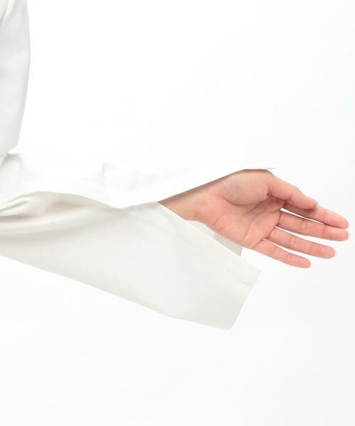 ＊＊allureville / アルアバイル ノーカラージャケット | リネンツイルストレッチスリットスリーブジャケット | 詳細5