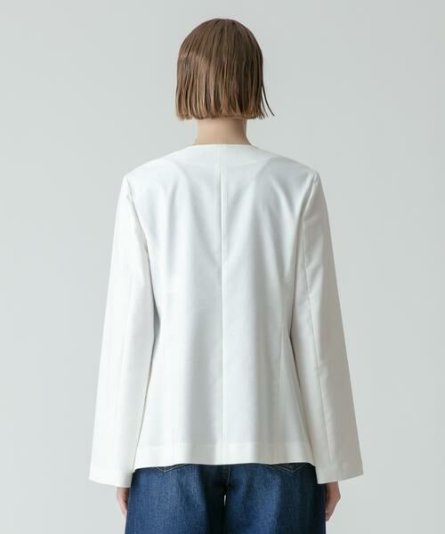 ＊＊allureville / アルアバイル ノーカラージャケット | リネンツイルストレッチスリットスリーブジャケット | 詳細21