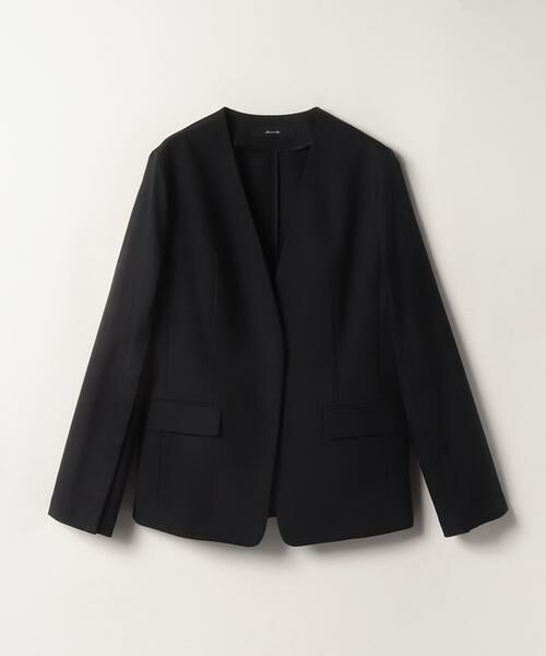 ＊＊allureville / アルアバイル ノーカラージャケット | リネンツイルストレッチスリットスリーブジャケット | 詳細13