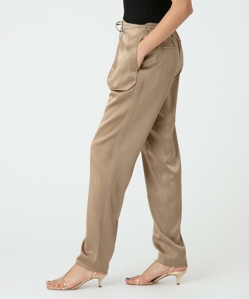 セール】 ストレッチダブルサテンテーパードパンツ （その他