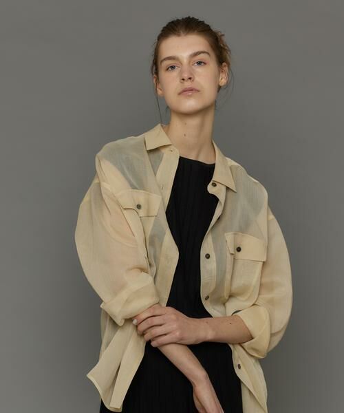 セール】 ソフトオーガンジーシアーシャツ （シャツ・ブラウス