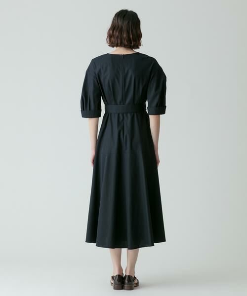 ルネ♡スカラップスリーブ　ワンピース セール】 スマートフラワー長袖ワンピース （ドレス）｜SCAPA L