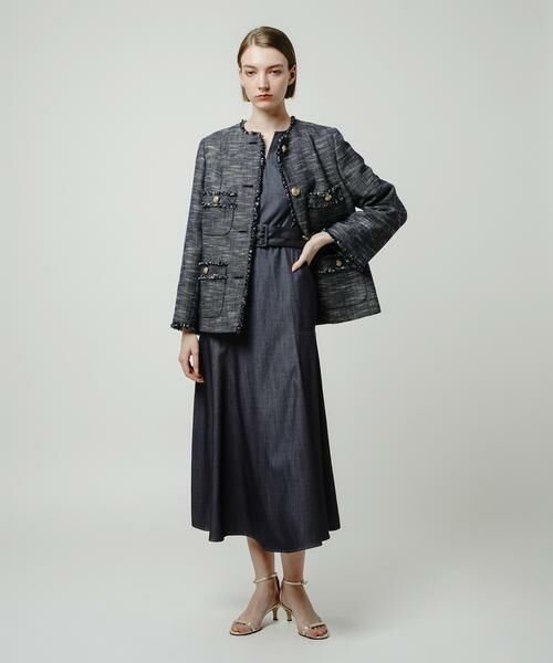 ＊＊allureville / アルアバイル ワンピース | ソフトデニムキーネックワンピース | 詳細10