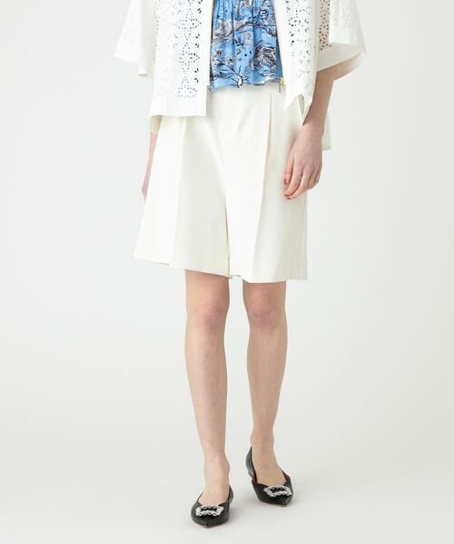 ＊＊allureville / アルアバイル パンツ | ダブルクロスショートパンツ（オフホワイト）