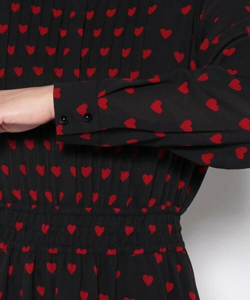 ハンドメイド犬服　プチハートの切替えパフスリーブワンピ ハンドメイド犬服プチハートの切替えパフスリーブワンピ