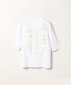 エンブロイダリークチュール5分袖プルオーバー