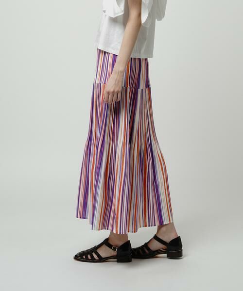 lija フリル付きスカート S/P マルチカラー リージャ ジルバイジルスチュアート JILL by JILLSTUART ラップ風ビッグ