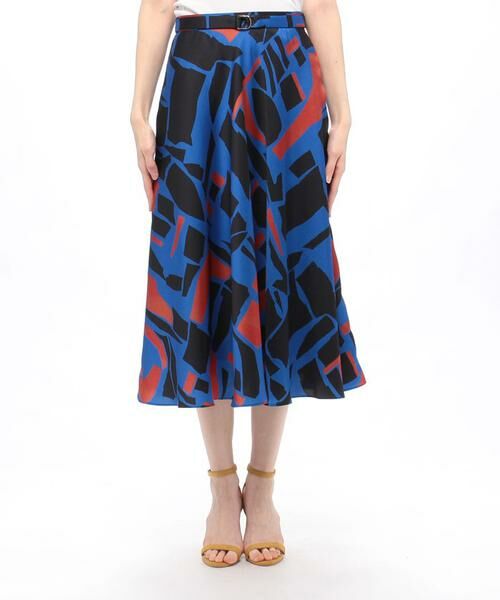 ＊＊allureville / アルアバイル スカート | ブロックキカプリントフレアスカート | 詳細1