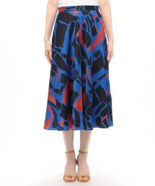 ＊＊allureville / アルアバイル スカート | ブロックキカプリントフレアスカート | 詳細6