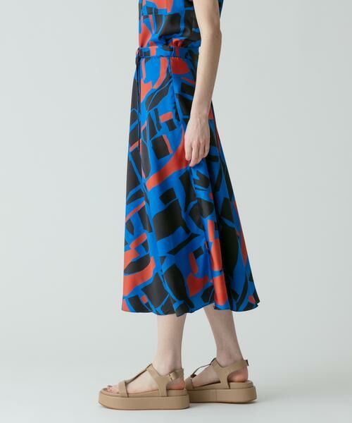 ＊＊allureville / アルアバイル スカート | ブロックキカプリントフレアスカート | 詳細25