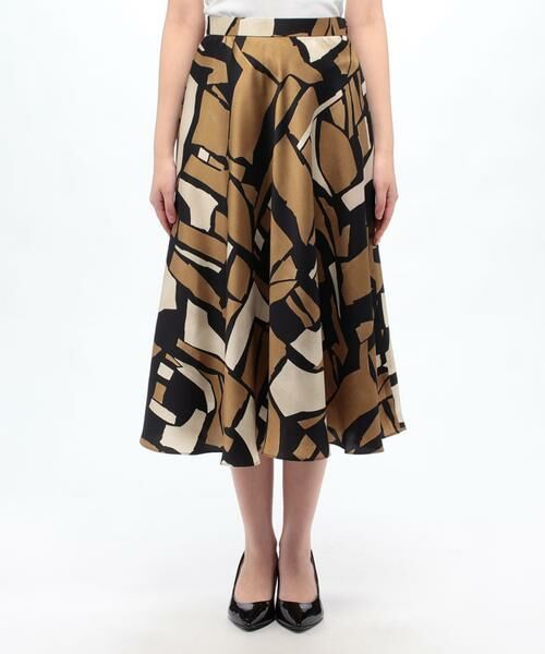 ＊＊allureville / アルアバイル スカート | ブロックキカプリントフレアスカート | 詳細15