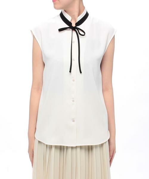 ＊＊allureville / アルアバイル シャツ・ブラウス | 配色タイノースリブラウス | 詳細1