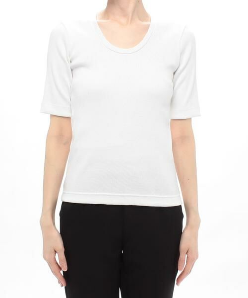 ＊＊allureville / アルアバイル カットソー | ディープUネックRIB プルオーバー | 詳細1