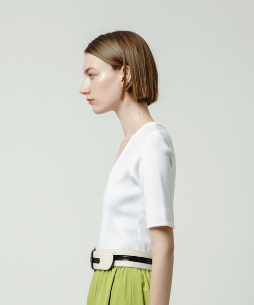 ＊＊allureville / アルアバイル カットソー | ディープUネックRIB プルオーバー | 詳細7