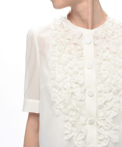 アルアバイル⭐︎ allureville新品　シアーフリルブラウス　長袖シャツ シアーショートギャザリングブラウス|allureville OFFICIAL SITE