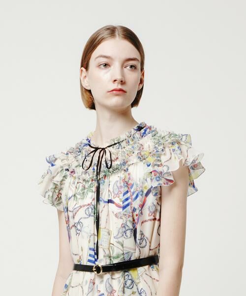 セール】 フローラルマリンフリルワンピース （ワンピース  