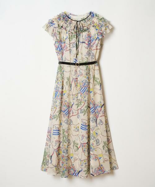 *Marant Etoile* フローラルフリルワンピース セール】 フローラルマリンフリルワンピース （ワンピース