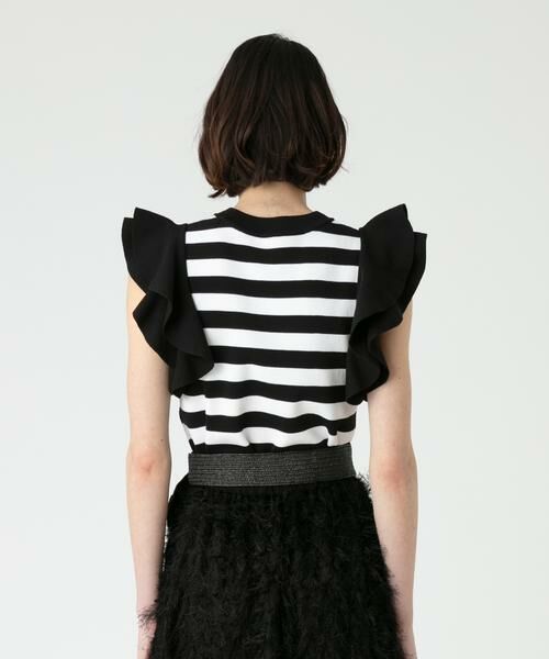 ＊＊allureville / アルアバイル ニット・セーター | 立体フリルボーダープルオーバー | 詳細10