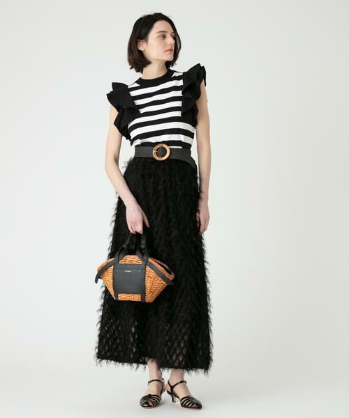 ＊＊allureville / アルアバイル ニット・セーター | 立体フリルボーダープルオーバー | 詳細11