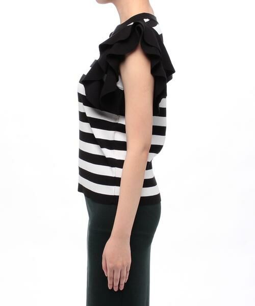 ＊＊allureville / アルアバイル ニット・セーター | 立体フリルボーダープルオーバー | 詳細2