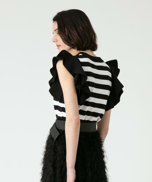 ＊＊allureville / アルアバイル ニット・セーター | 立体フリルボーダープルオーバー | 詳細9