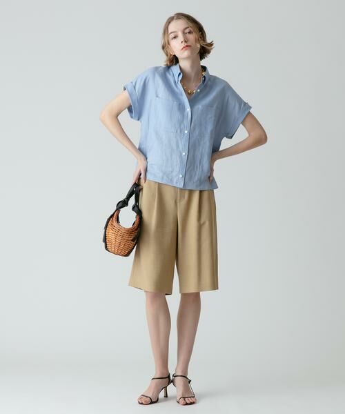 ＊＊allureville / アルアバイル パンツ | リオペルリネンライクスラブハーフパンツ | 詳細7