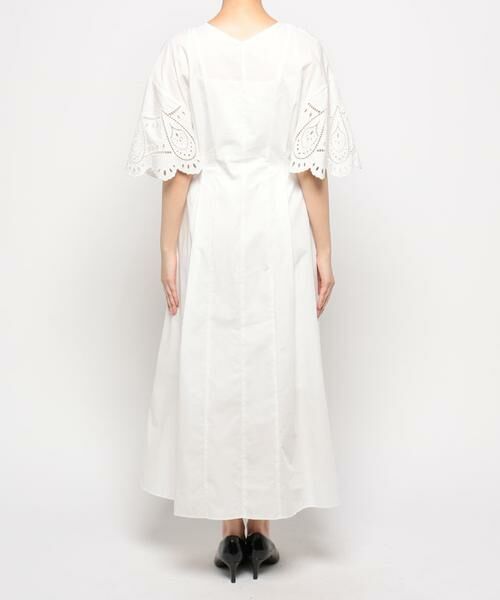 美品　アルアバイル　ポプリンレーススリーブワンピース　膝丈ワンピース ポプリンレーススリーブワンピース | allureville (Women