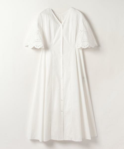 美品　アルアバイル　ポプリンレーススリーブワンピース　膝丈ワンピース ポプリンレーススリーブワンピース | allureville (Women