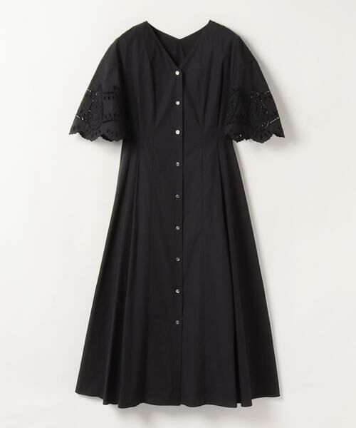 allureville ポプリンレーススリーブワンピース 2 ブラック セール】 ポプリンレーススリーブワンピース （ワンピース