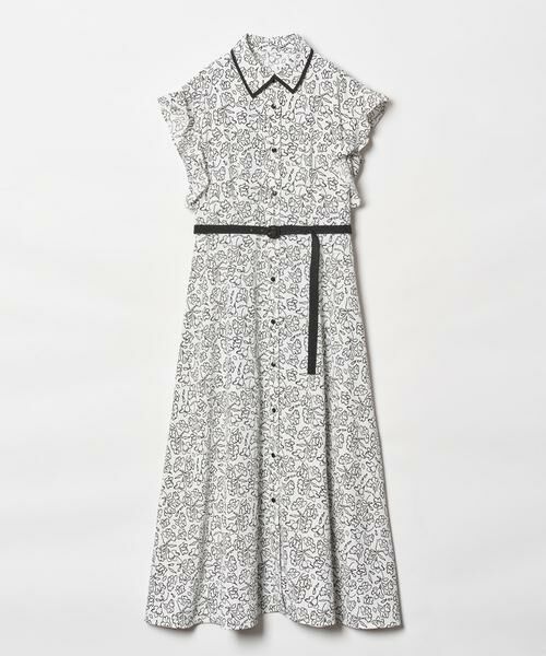 セール】 モノトーンフラワーシャツワンピース （ワンピース）｜＊＊allureville / アルアバイル ファッション通販  タカシマヤファッションスクエア